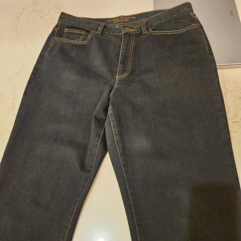 Lauren Jeans Co. LRL Leather Tag Premium Blue Mom Jeans Size 12, Waist 35" - Picture 11 of 11